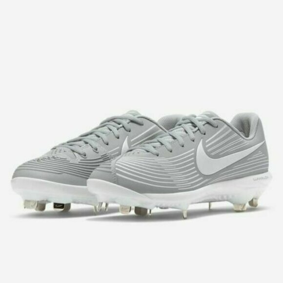 Nike Women's Lunar Hyperdiamond 3 Pro Grey Metal Softball Cleats Size 8 - Picture 1 of 7